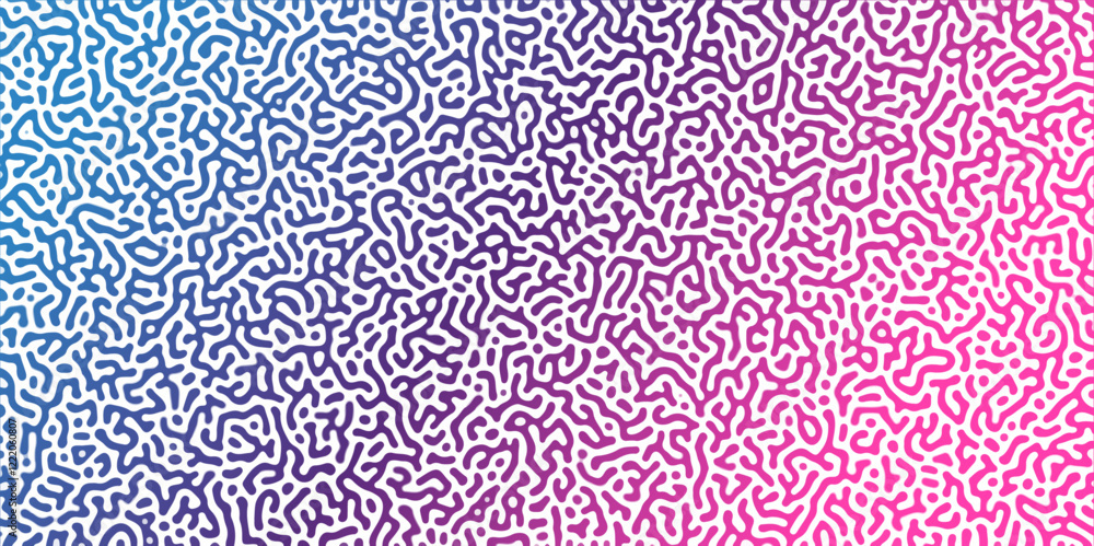 Poster abstract reaction-diffusion turing pattern natural texture purple and pink gradient color scheme. li
