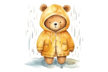 Bear character rain toy representation.