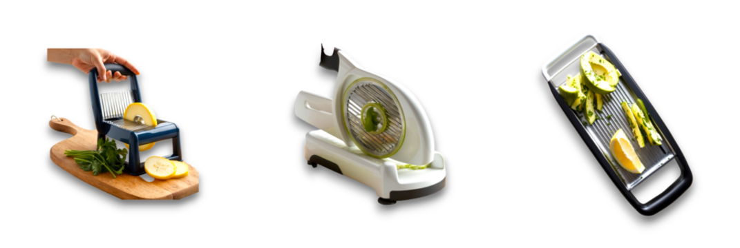 Isolated food slicer tool on transparent background for kitchen use