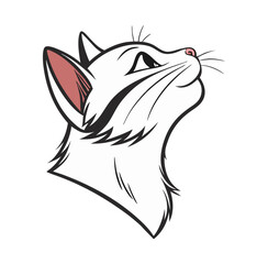 Obraz premium illustration of a cat.cat cartoon . illustration of a cat