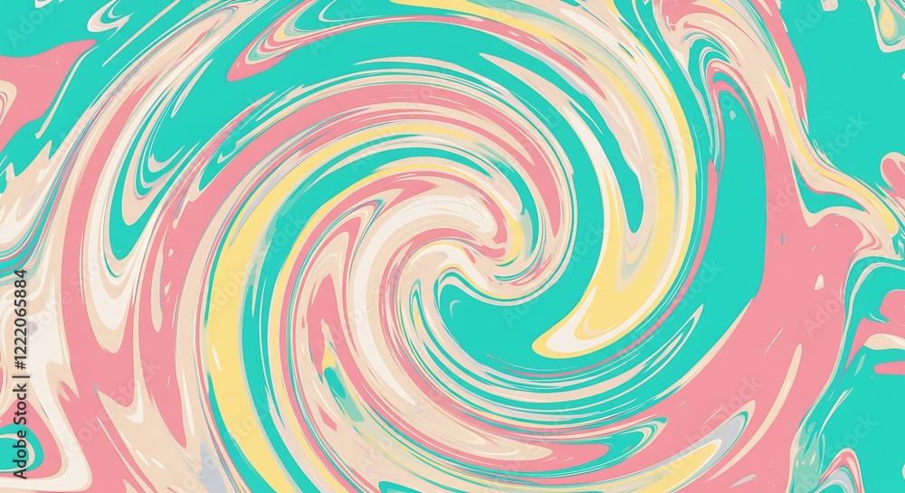 Poster abstract colorful vector pop art marble background with waves