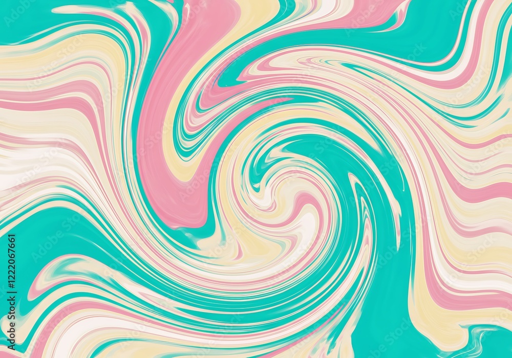 Poster abstract colorful vector pop art marble background with waves