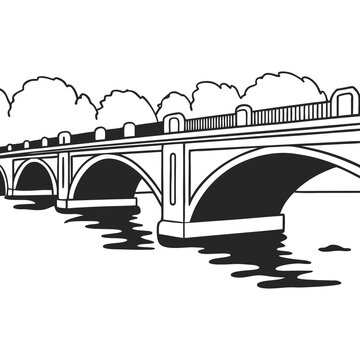 A Bridge Over Water design High Quality Editable Vector Design and illustration