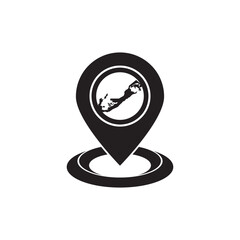 Bermuda Map Vector Illustration - Silhouette, Outline, Bermuda Travel and Tourism Map