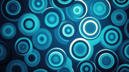 Abstract Blue Circle Pattern Background