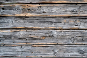 Fototapeta premium Close-up view of weathered wooden planks showcasing natural textures and grain patterns, ideal for rustic themes