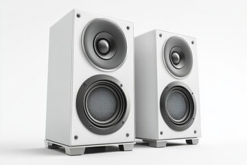 Obraz premium 3D External Speaker System Isolated and White Background