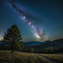 sunset over the mountains