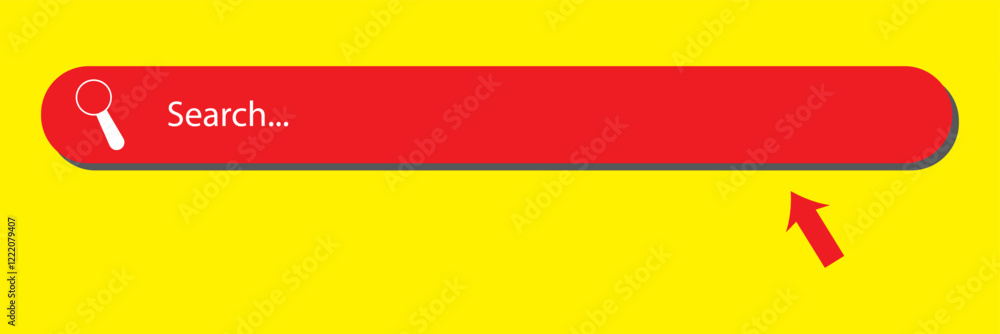Poster search box with wide input space. internet search box. vector.