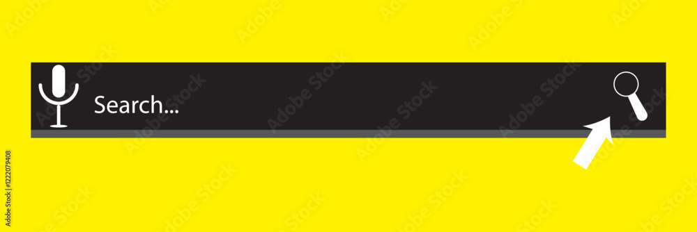 Poster search box with wide input space. internet search box. vector.