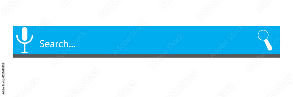 Poster search box with wide input space. internet search box. vector.