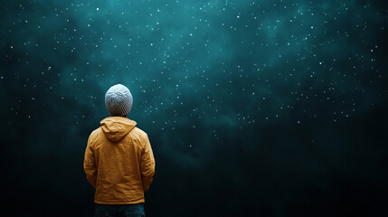 Fototapeta premium Stargazing at night under a clear sky