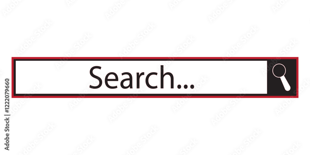 Poster search bar icons. blank search bar icon for website. empty template search bar for browser. vector i