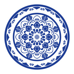 Hand drawn floral mandala. circular border. botanical, natural theme. for decoration, wallpaper, background, home decor, ceramic, fabric, tile.