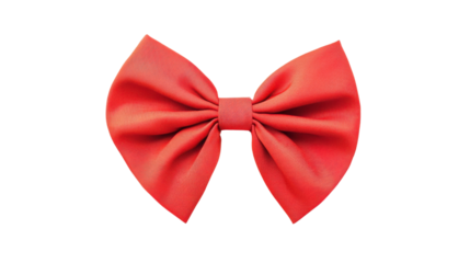 Red bow tie on transparent background