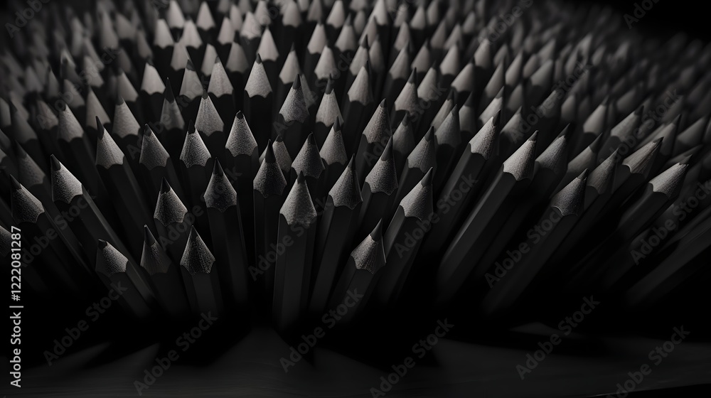 Poster a set of charcoal pencils neatly arranged on a drawing pad with a 16 9 aspect the essential tools fo