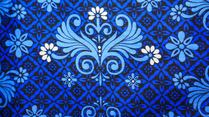 pattern with blue flowers