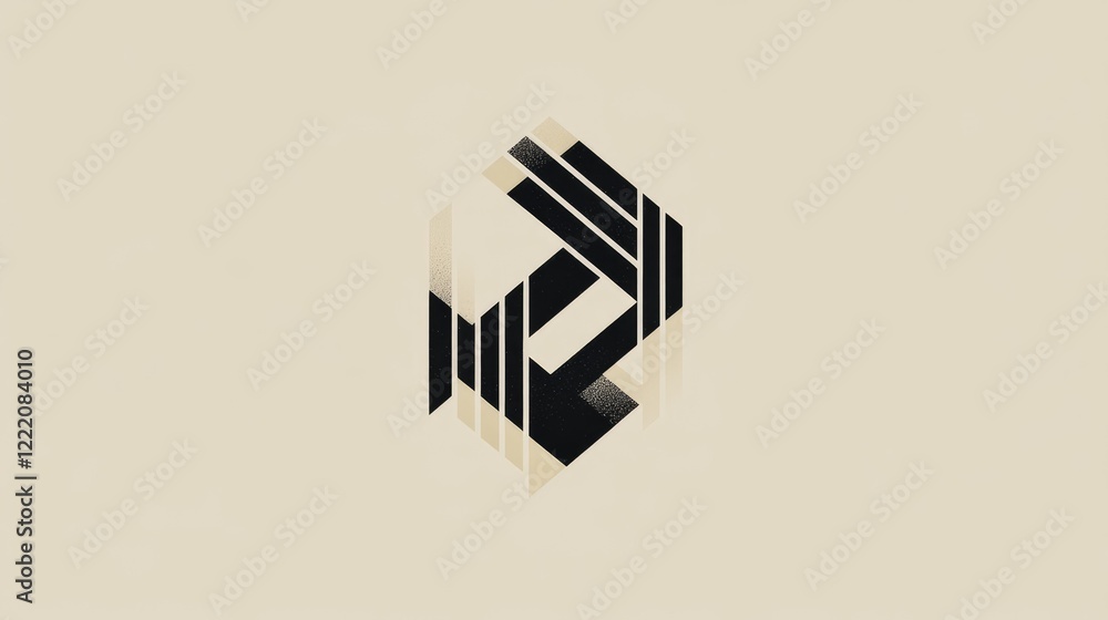 Poster a clean and simple geometric logo design, representing abstraction, minimalism, and modern aesthetic