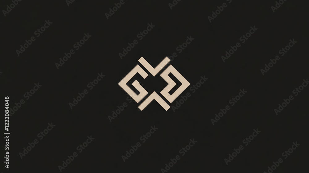 Poster a clean and simple geometric logo design, representing abstraction, minimalism, and modern aesthetic