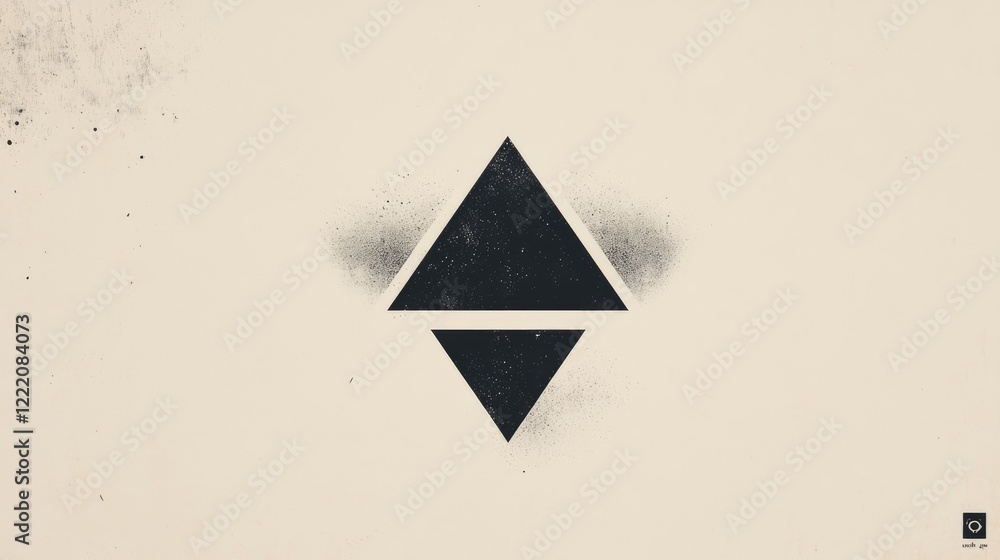 Poster a clean and simple geometric logo design, representing abstraction, minimalism, and modern aesthetic