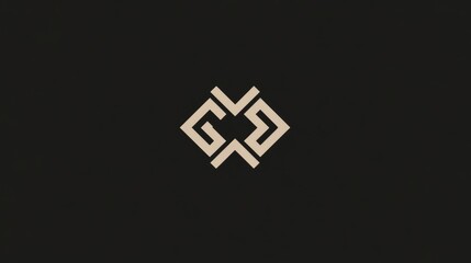 A clean and simple geometric logo design, representing abstraction, minimalism, and modern aesthetics, ideal for branding and visual identity