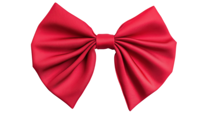 Red bow tie on transparent background