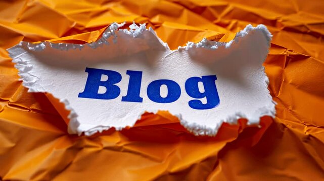 The Blog on Orange Background