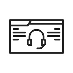 Website Support icon vector image. Suitable for mobile apps, web apps and print media.