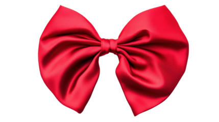 Red bow tie on transparent background