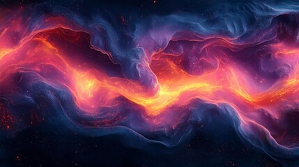 Fototapeta premium Abstract Wave of Fluid Colors. Generative AI