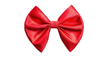 Red bow tie on transparent background 