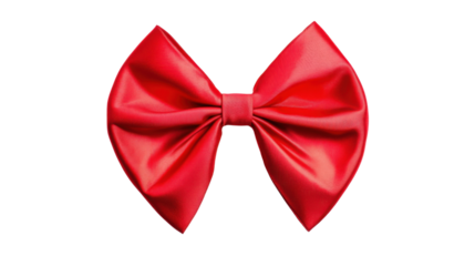 Red bow tie on transparent background