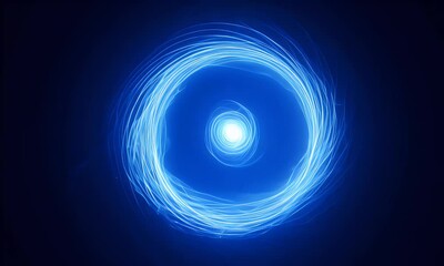 Abstract Blue Light Circle Animation Background