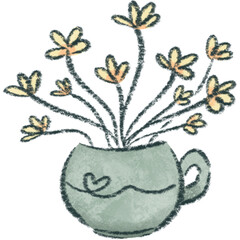 Cute Flower pot minimal handdrawn