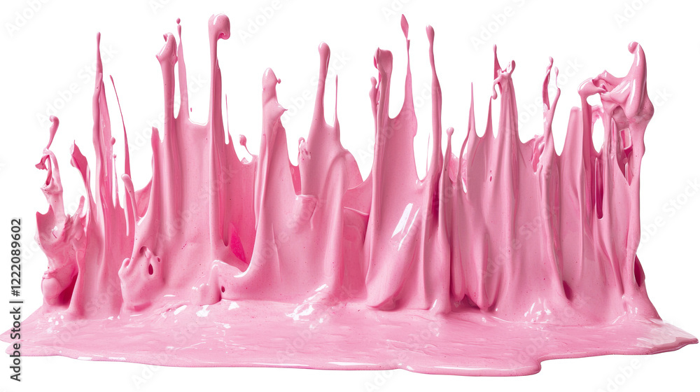Fototapete an image showcasing a vibrant pink liquid splashing, creating an abstract and visually appealing des