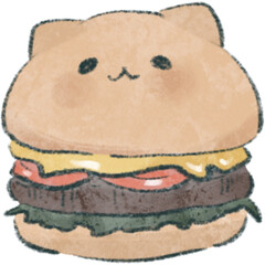 cute cat burger
