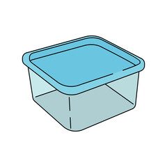 Simple Plastic Container cartoon vector illustration. plastic container, plastic storage vector in lineal color style