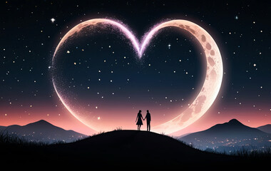Fototapeta premium Heart Pattern Romantic Background Image for Valentine’s Day or Romantic Events for Couples