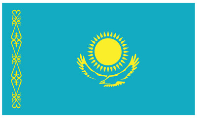 Kazakhstan flag.Kazakhstan national flag. Vector