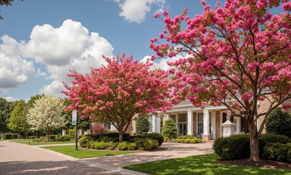 Crape Myrtle (Lagerstroemia indica) This deciduous shrub or small tree is beloved for its colorful summer blooms in shades of