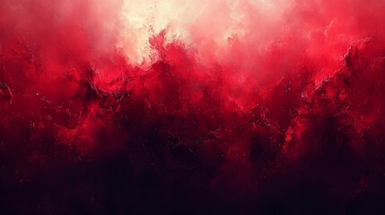 Fototapeta premium Abstract red texture with smooth gradients and watercolor stains. Generative AI