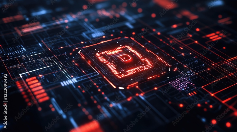 Poster Advanced digital interface with the logo of Central Bank Digital Currency (CBDC), highlighting the integration of blockchain and financial innovation
