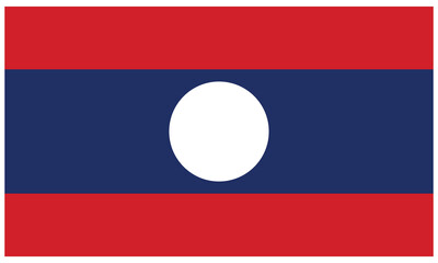 Laos flag.Laos national flag. Vector