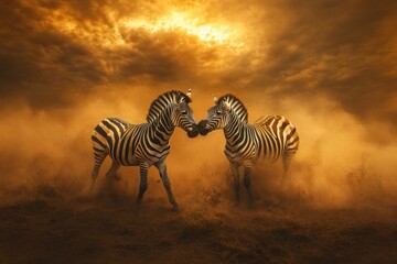 Zebras Clashing