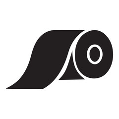 Simple Toilet Paper Roll Silhouette Design