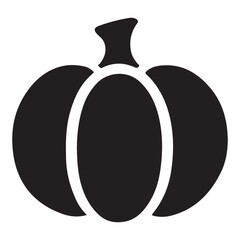 Pumpkin Silhouette Illustration for Autumn or Halloween Designs