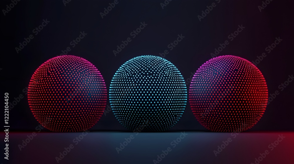 Poster glowing futuristic 3d of renewable energy technology evolution dynamic abstract patterns and geometr