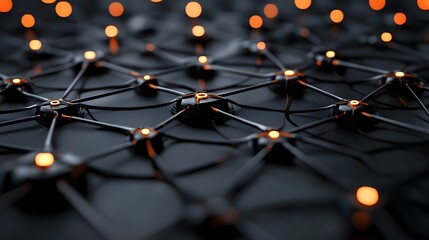 Glowing Interconnected Smart Urban Energy System 3D   Futuristic Digital Network of Communication Data and Power Infrastructure in a Modern Cityscape