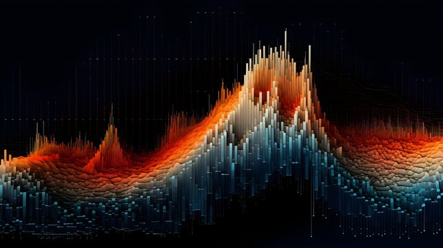 Visualized data analytics and information displayed on a computer screen showcasing graphs charts and dashboards for business finance or research purposes