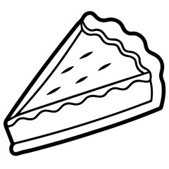 Pie Slicer Line Art Illustration
